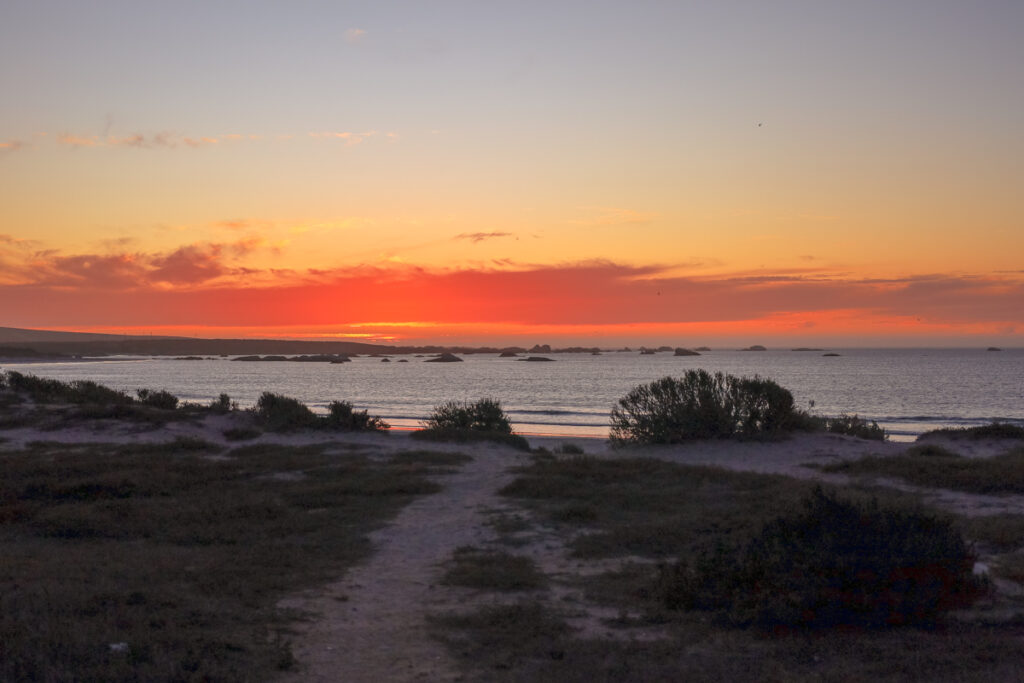 Image showing sunset over Bekbaai in Paternoster, West Coast, South Africa from Gonana Collection's Coral Villa | blog